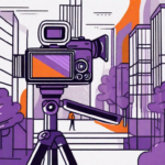 A video camera capturing a scene with a complex background