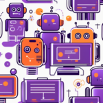 Several stylized chatbot icons